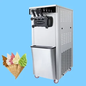 Heavy Duty Commercial Soft Ice Cream Machine 2+1 Flavor CE Approved