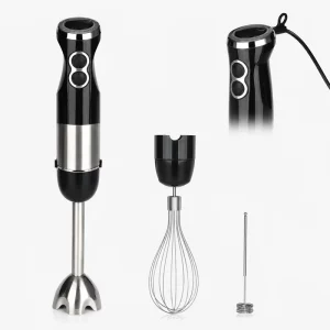 Heavy Duty Hand Blender with Anti Slip Handle Sharp Stainless Steel Blades for Pureeing Baby Food Mixing Whipping Eggs