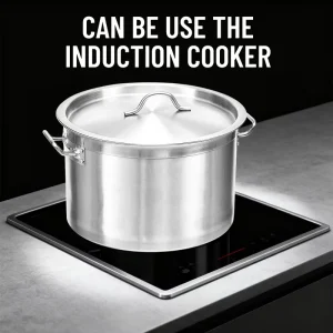 Heavy Duty Professional Industrial Commercial Catering Restaurant Large Deep Soup 201 Stainless Steel Stock Pot