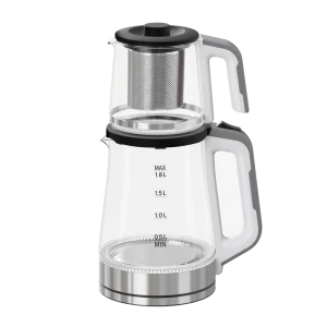 High Borosilicate Glass Electric Kettle 1.8L 1200W 304 Steel Filter Dual Purpose Tea Maker Tea Brewer Household Supply