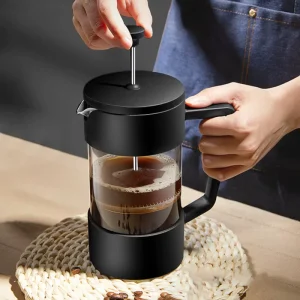 High Borosilicate Glass French Press Coffee Maker Stainless Steel Lid Eco-Friendly Espresso Machine Business Press French Press