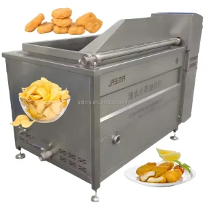 High Capacity Automatic French Fries Banana Chips Mixing Deep Fryer Round Shaped Frying Machine With Agitator