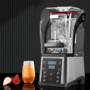 High Capacity Ice Machine Fruit Mixer Machine 220V Smart Screen Smoothie Blender with Soundproof Cover for Commercial Use