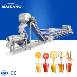 High Capacity Industrial Cold Press Juicing Line for Cucumber Tomato Bell Pepper Zucchini Asparagus Carrot