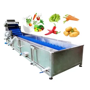 High Capacity Stainless Steel Ultrasonic Vegetable & Fruit Washer with Motor & Pump for Wheat and Nuts Processing