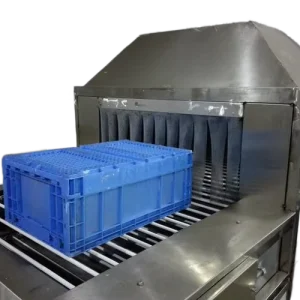 High Durability High Output Tunnel Type Industrial Crate Washing Machine for Global Logistics Turnover Box Cleaning Business