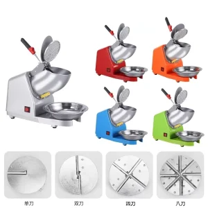 High Efficiency Commercial Electric Ice Crusher Shaver Machine Stainless Steel Desktop Ice Breaker Crusher