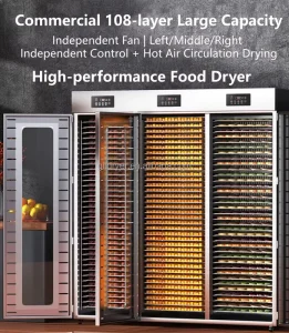 High Efficiency Commercial Salad Vegetable Dehydrator Stainless Steel Multifunctional Fruit Vegetable Dryer