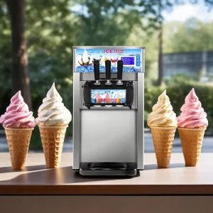High Efficiency Commercial Soft Serve Ice Cream Machine Sundae Cone Automatic Stainless Steel Dessert Maker Ice Cream Machine