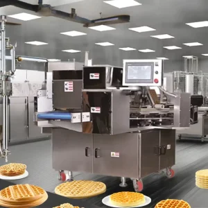 High Efficiency Customizable Size Automatic Soft Waffle Making Machine with Baking