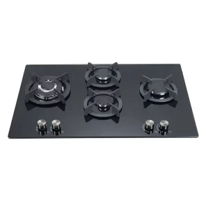 High Efficiency Energy Saving Built in Stovetop 4 Burners Gas and Electric Cooktop Glass Surface for Hotel and Household Use