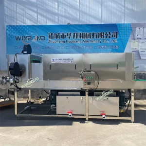 High Efficiency Food Tray Washer Machine PLC Engine Vegetable Basket Turnover Basket Crate Seafood Basket Washing
