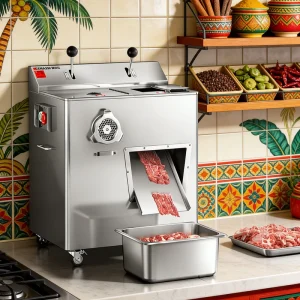 High Efficiency Fully Automatic Electric Multifunctional Meat Grinder Cutter Slicer 410 Stainless Steel Blade for Kitchen