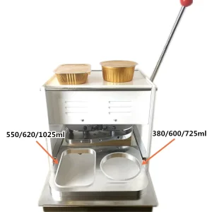 High Efficiency Round and Square Parallel Type Bespoke Aluminum Foil Container Sealing Machine