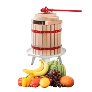 High Efficiency Spiral Juicer Model 001 Easy Operation Commercial Use Wood Material Fruit Vegetable Wine Juicer Machine