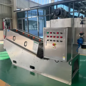 High Efficiency Stainless Steel Volute Screw Press Sludge Dehydrator for Petrochemical and Oily Sludge Treatment
