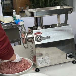 High Power 1800W 320kg/h Stainless Steel Automatic Commercial Electric Meat Grinder with Sausage Stuffer Equipment