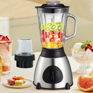 High Power 2 in 1 Juicer High Speed 1.25L Kitchen Household Glass Cup Blenders Electric Blender Machine
