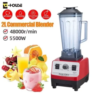 High Power 5500W Commercial Blender Mixer Electric 2L Capacity Kitchen Appliance Juicer and Fufu Blender Machine