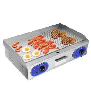 High Power Adjustable Temperature Electric Griddle Grill for Barbecue