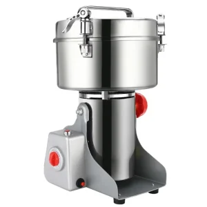 High Power Electric Chilli Powder Mill Crusher Machine with Motor Stainless Steel Kitchen Grain Grinder