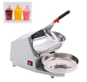 High Power Electric Ice Crusher Shaver Dual Blades Snow Cone Maker Machine Silver