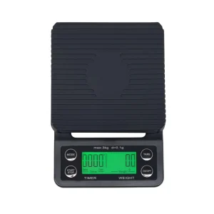 High Precision Digital Coffee Scale with Timer Multifunctional Electronic Kitchen Scale for Hand Drip Coffee & Food Weighing