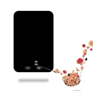 High Precision Electronic Kitchen Scale 1g Tempered Glass Platform Waterproof Food Weighing Scale 10kg Capacity