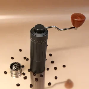 High Precision Manual Coffee Grinder External Scale Adjustment Triple Bearing Stable Stainless Steel Portable Hand Coffee Mill