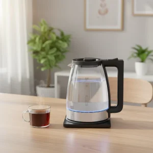 High Quality 1.8L 220V Portable Cordless Electric Glass Kettle Temperature Control Automatic Shut off Keep Warm Household