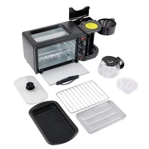 High Quality 3 in 1 Breakfast Maker Microwave 3 in 1 Breakfast Station Oven Coffee Maker and Frying Pan