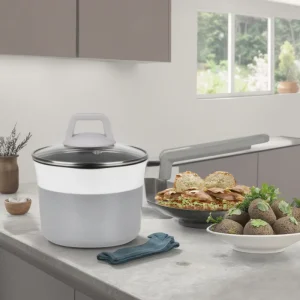 High Quality Aluminum Soup Stock Pots 16cm Glass Cover Eco Friendly European Design Gas Induction Ready OEM