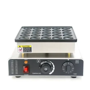 High Quality Commercial Electric Home Use Stainless Steel Rotary Waffle Maker 25 Holes Poffertjes Grill