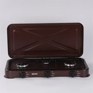 High Quality Durable 3 Burner Portable Gas Hot Plate Cooking High Pressure Gas Stove With Cover