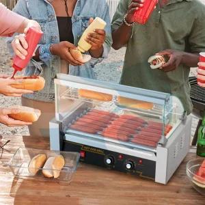 High Quality Kitchen Equipment 7 Roll Hot Dog Roller Grill Machine Electric Hog Dog Grill Sausage Maker Machine