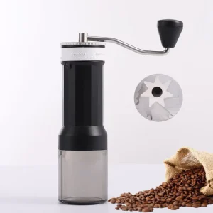 High Quality Luxury Metal Manual Coffee Bean Grinder Conical Burr Adjustable Settings Classic Design Eco Friendly 20g Capacity