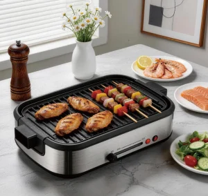 High Quality Non Stick Smokeless Electric Grill Pan for Indoor Household Use Electric Grills and Griddles