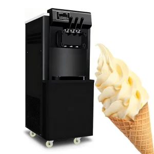 High Quality Soft Cut Ice Cream Cone Machine 3 Flavor Countertop Fully Automatic High Productivity for Homes Street Vendors