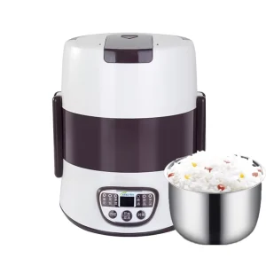 High Quality Stainless Steel 3 Layer Smart Mini Electric Home Car Appliance Lunch Box