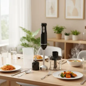 High Rpm and Powerful Immersion Blender Electric Hand Blender for Chopping Mixing Grinding 400-800W