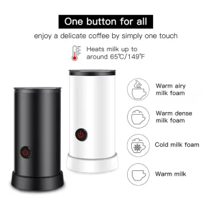 High Speed Electric Milk Frother Stainless Steel Coffee Foam Maker Silent Operation for Latte Cappuccino Milk Heating Appliance