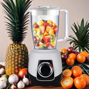 High Speed Heavy Duty Blender Machine 3 in 1 Electric Kitchen Tool with Turbo Mode for Flour & Nut Meal Grinding 1.8L Capacity