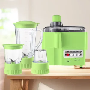 High Speed Kitchen Mixer Blender Fruits Juicer and Ice Grinder 4 in 1 Food Processor with 1.8L Glass Jar