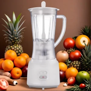 High Speed Multifunction Food Processor Blender with Stainless Steel Blades Copper Motor 1L Capacity Smoothies Maker Ice Crusher
