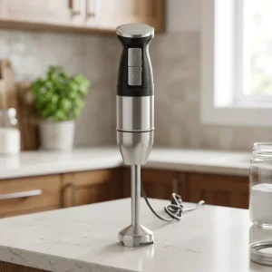 High Speed Stainless Steel Immersion Blender 2-Speed Hand Stick Blender for Baby Food Smoothies Soup