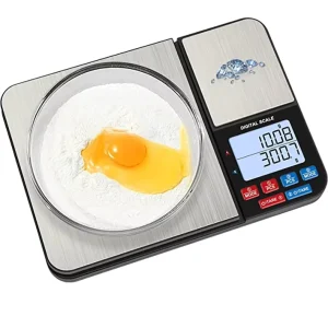 High Strain Gauge Battery Powered Portable Cooking Food Scale Dual Platform Digital Kitchen Scale 5KG