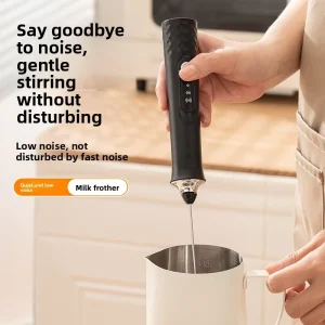 High Torque Motor Handheld Electric Milk Frother Rechargeable Portable Foam Maker for Cold Brew Home