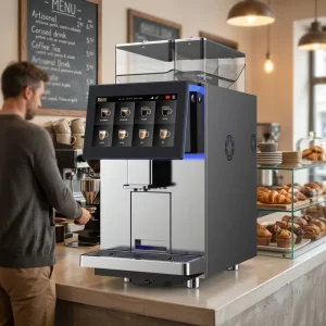 High Volume All in One Coffee Maker with Professional Milk Frother Wand for Coffee Shops Hotel Lobbies Convenience Marts