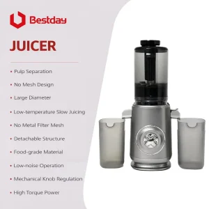High Yield Cold Press Slow Juicer Commercial Juicer Extractor Machine for Home Wellness Cold Press Daily Juice Routine