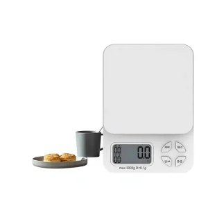 High-precision Electronic Kitchen Scale White Multi-functional Accurate Home Commercial Use Food Scale Timer Scale
